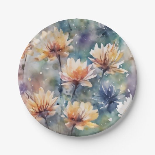 Blütenfarben Pappteller (Vorderseite)