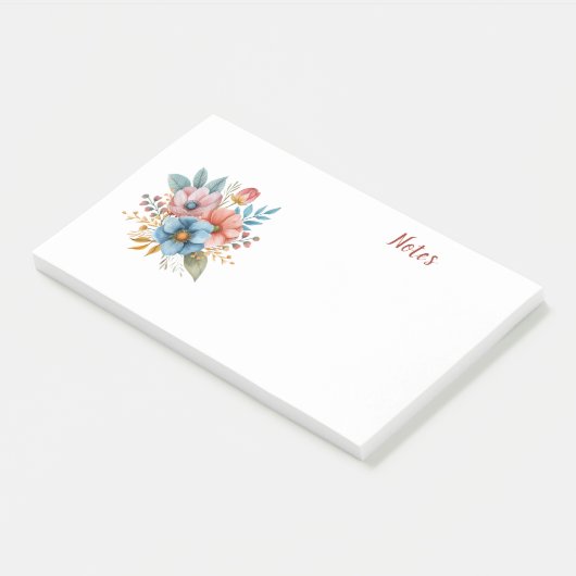 Blütenfarben Post-it Klebezettel (angewinkelt)