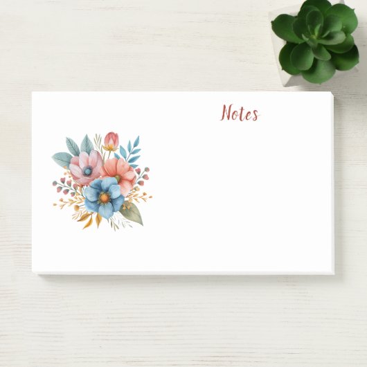 Blütenfarben Post-it Klebezettel (Büro)