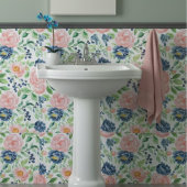 Blütenfarben Rosa Indigoklo Blumenmuster Fliese