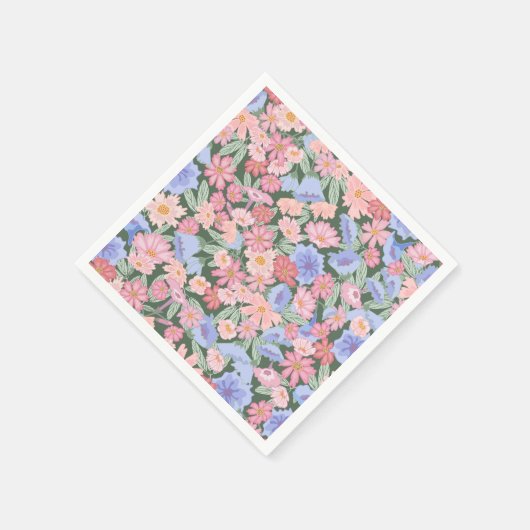 Blütenfarben Serviette (Ecke)