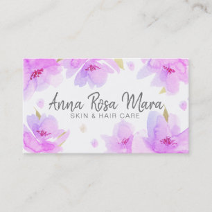 *~* Blütenfarbene Abstrakt Moderne Weichwasserfarb Visitenkarte