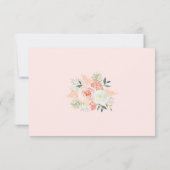 Blütenfarbene Blütenfarben-Hochzeit RSVP Karte (Rückseite)