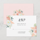 Blütenfarbene Blütenfarben-Hochzeit RSVP Karte (Vorne/Hinten)