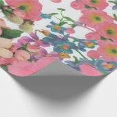Blütenfarbene botanische Blume Geschenkpapier (Ecke)