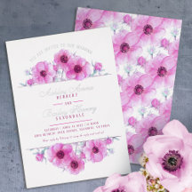 Blütenfarbene Hochzeit des rosafarbenen Anemons