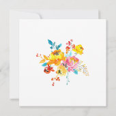 Blütenfarbene Hochzeit Einladung (Rückseite)