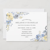 Blütenfarbene Hochzeit Einladung (Vorderseite)