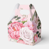 Blütenfarbene Hochzeit mit Blütenfarbe Geschenkschachtel (Rückseite)