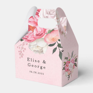 Blütenfarbene Hochzeit mit Blütenfarbe Geschenkschachtel