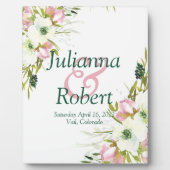 Blütenfarbene Hochzeitsfeier Fotoplatte (Vorderseite)