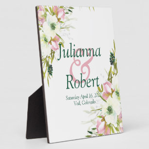 Blütenfarbene Hochzeitsfeier Fotoplatte