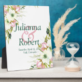 Blütenfarbene Hochzeitsfeier Fotoplatte (Seite)