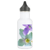 Blütenfarbene Rosa, Blau, lila, gelbe Blumen Trinkflasche (Links)