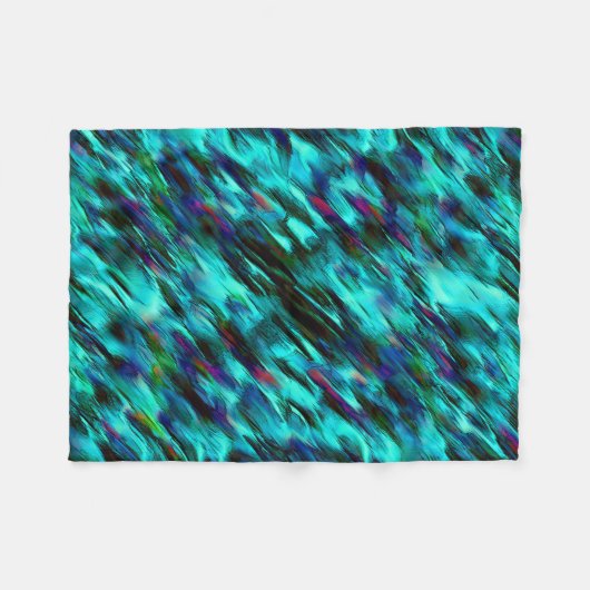 Blütenfarbene, rötliche Flecken von blau bis cyan Fleecedecke (Vorderseite (Horizontal))
