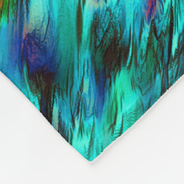 Blütenfarbene, rötliche Flecken von blau bis cyan Fleecedecke