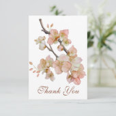 Blütenfarbene, weiche, orange-rosa Frühlingsblüten Einladung (Stehend Vorderseite)