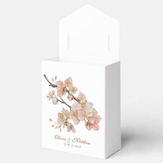 Blütenfarbene, weiche, orange-rosa Frühlingsblüten Geschenkschachtel (Geöffnet)