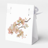 Blütenfarbene, weiche, orange-rosa Frühlingsblüten Geschenkschachtel (Rückseite)