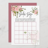 Blütenfarbener Wasserkocher und Rose Einladung (Vorne/Hinten)