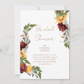 Blütenfarbenes botanisches Brautparty Einladung (Vorderseite)