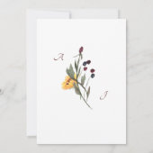 Blütenfarbenes botanisches Brautparty Einladung (Rückseite)