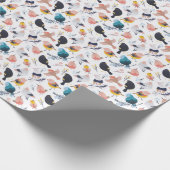 Blütenfarbenes botanisches Paradies Geschenkpapier (Ecke)