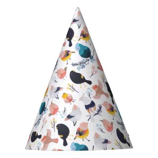 Blütenfarbenes botanisches Paradies Partyhütchen (Vorderseite)