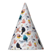 Blütenfarbenes botanisches Paradies Partyhütchen (Rechts)