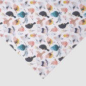 Blütenfarbenes botanisches Paradies Seidenpapier (Ausschnitt)