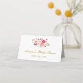 Blütenfarbenes Brautparty Rosa Blush Platzkarte (Rückseite)