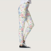 Blütenfarbiger Blumenprint Leggings (Rechts)