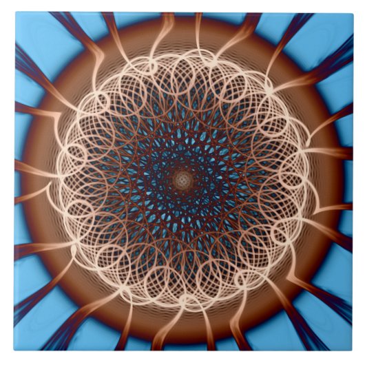 Blütenfarbiges visionäres Muster Fliese (Vorderseite)