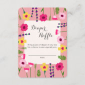 Blütenfarbiges Windeln-Raffeln für Baby Begleitkarte (Vorderseite)