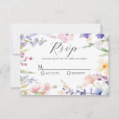 Blütenfeder RSVP Karte (Vorderseite)