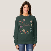 Blütenfeines Soft-Pastell-Botanik-Design Sweatshirt (Vorne ganz)