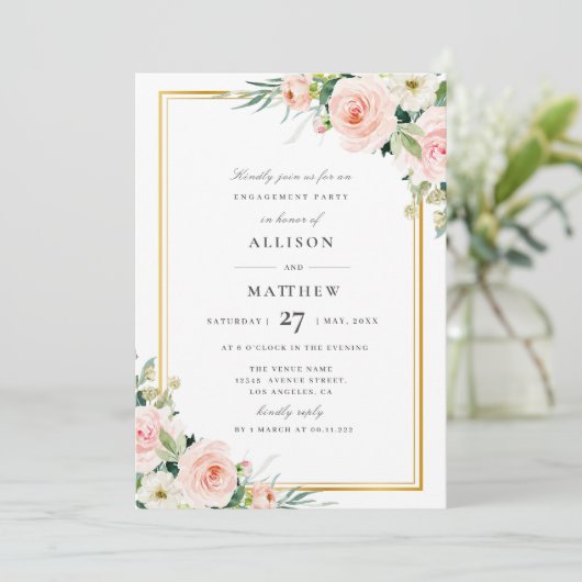 Blütenfest Einladung (Stehend Vorderseite)