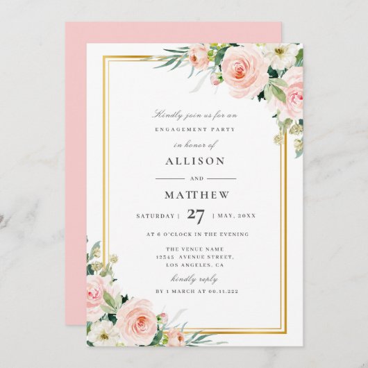 Blütenfest Einladung (Vorne/Hinten)