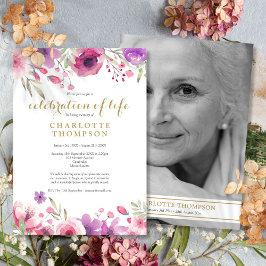 Blütenfest im Schwarz-Weiß-Foto Einladung