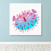 Blütenfisch Leinwanddruck (Insitu (Holzboden))