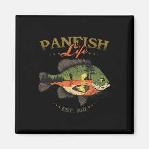 Blütenfisch Panfish Life Est 2021 Fischfang Magnet