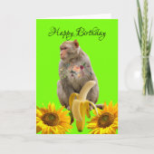 Blütenfliege-Faltenkarte der Sonnenblume Karte (Vorderseite)