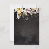 Blütenflorchen mit rustikalen Creme Details RS. RSVP Karte (Rückseite)