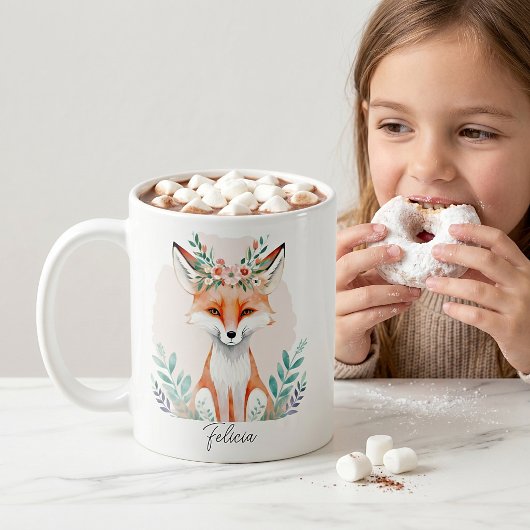 Blütenfuchs personalisiert kaffeetasse