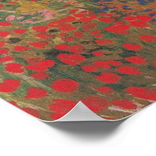 Blütengarten (1888) von Van Gogh Poster (Ecke)