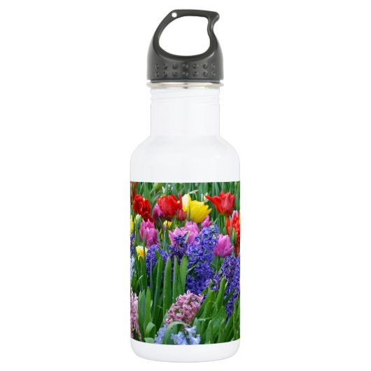 Blütengarten Edelstahlflasche (Vorderseite)