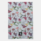 Blütengarten Hummingbird Light Blue Geschirrtuch (Vertikal)