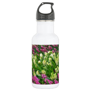 Blütengarten mit blühenden Hyazinthe Trinkflasche