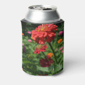 Blütengarten mit rotem Orangenblumen Dosenkühler (Kanne Rückseite)