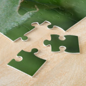 Blütengarten mit rotem Orangenblumen Puzzle (Seite)